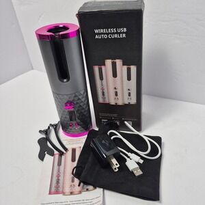 Wireless USB Auto‎ Hair Curler SL-886 Cordless Ceramic Curling Iron LCD
